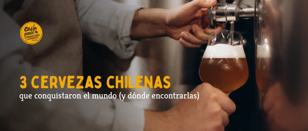Cerveza artesanal chilena servida en copa tras premios internacionales